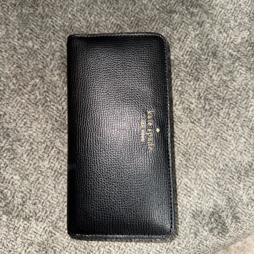 Kate Spade Black Textured Wallet